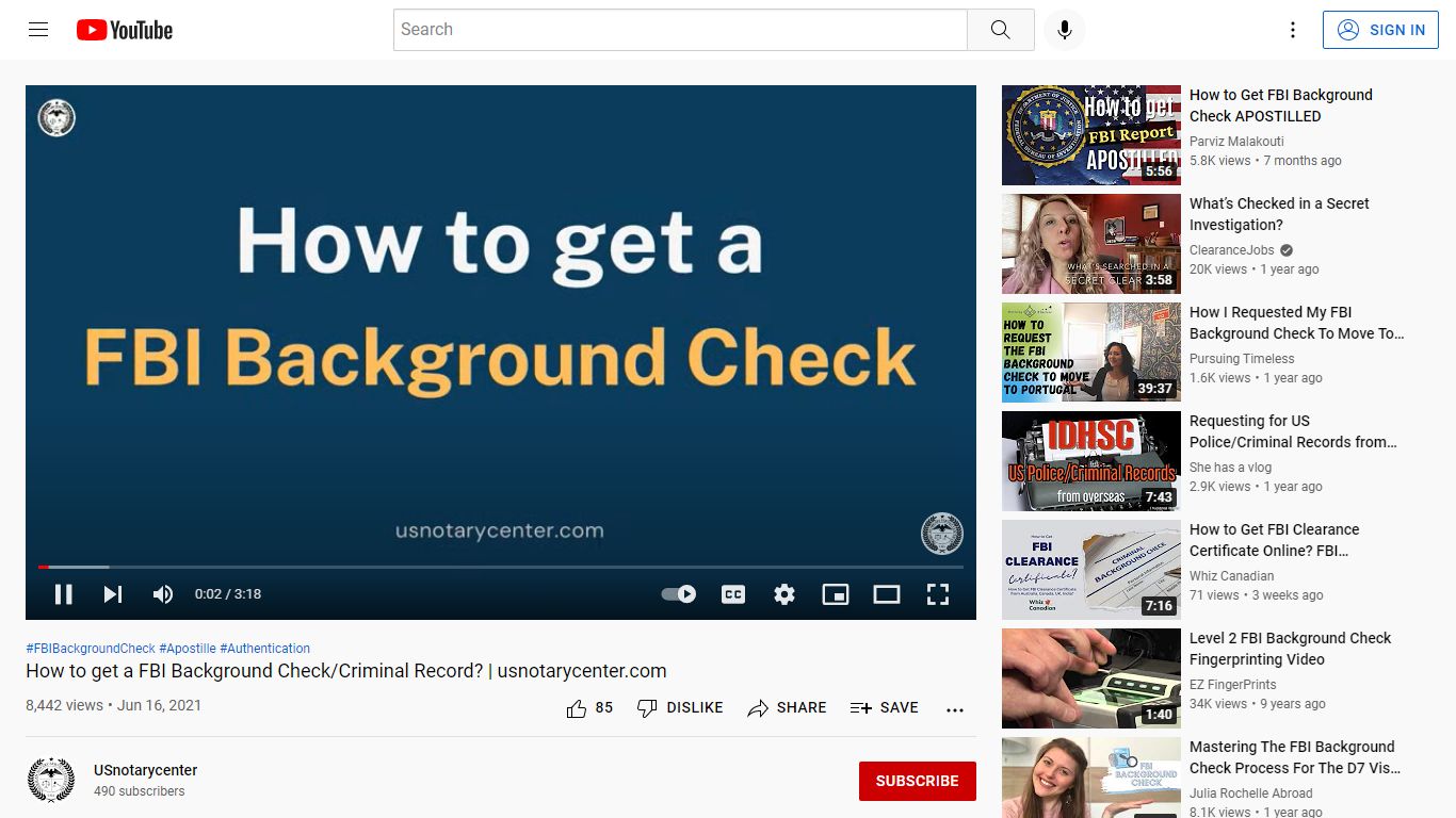 How to get a FBI Background Check/Criminal Record? - YouTube